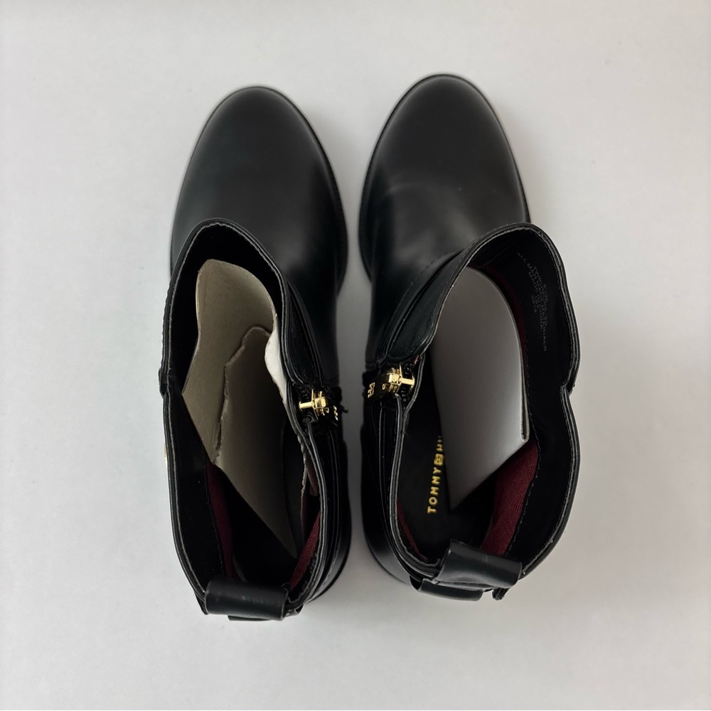 Tommy Hilfiger Rumore Black Leather Buckle Boots BRAND NEW Size 8.5 - Picture 5 of 11